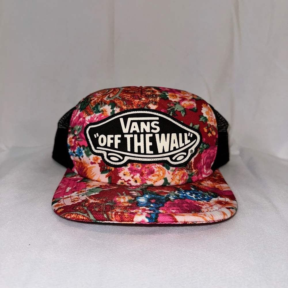 Vans floral trucker hat